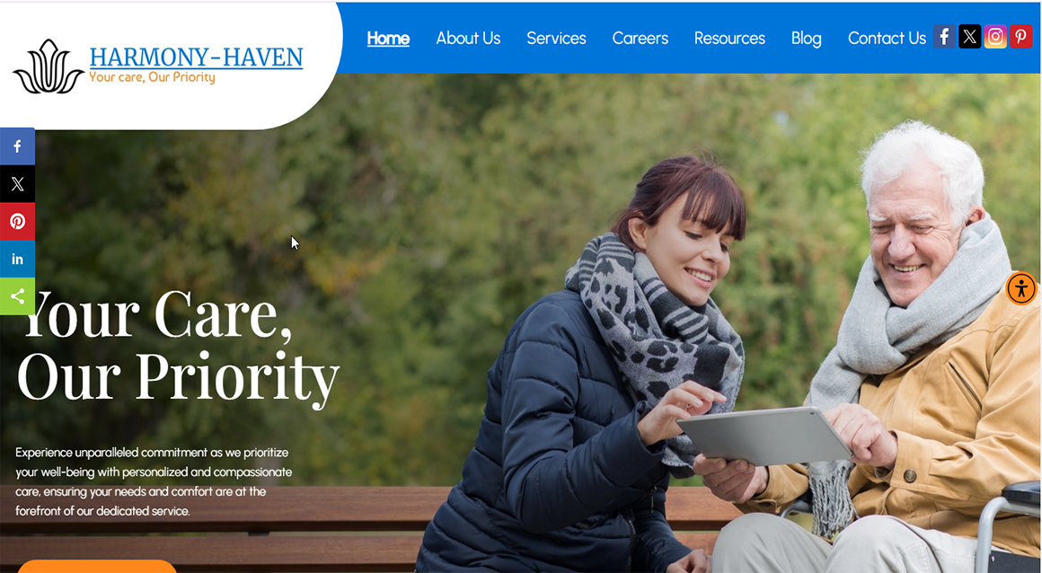 Home Care Agency Website Design